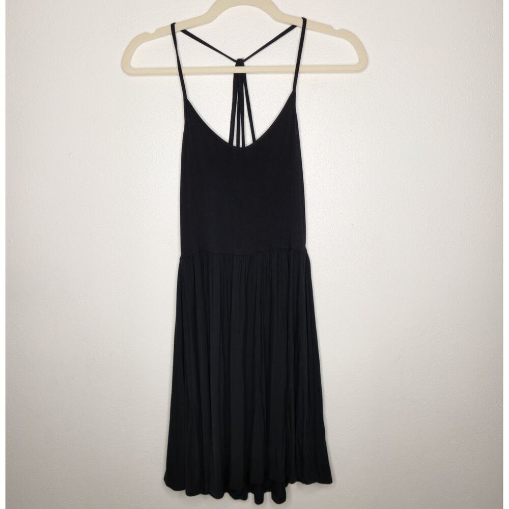 American Eagle Soft Sexy XS Black Skater Dress Boho Grunge  Midi